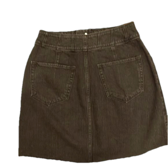 Hollister black size 28 raw hem mini skirt with pockets, front zip and buttons - Picture 7 of 8